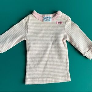 Vintage Pink Stripped Baby Shirt 100% Cotton 10-15lbs